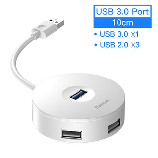 Round Box USB Hub Notebook Adapter